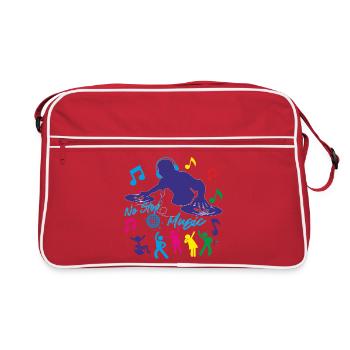 Deejay - Kein Stopp Musik - Retro Tasche - Rot/Weiß - Vorne