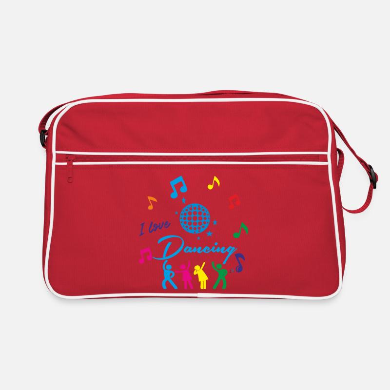 J'aime danser - Sac Retro - rouge/blanc