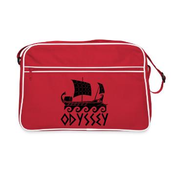 Le voyage d'Ulysse (noir) - Sac Retro - rouge/blanc - Devant