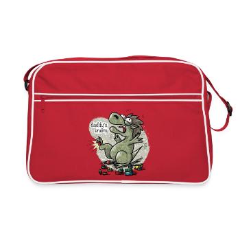 Daddys enemy - Retro Tasche - Rot/Weiß - Vorne