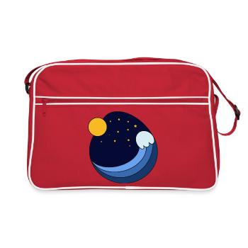 Onde nocturne - Sac Retro - rouge/blanc - Devant
