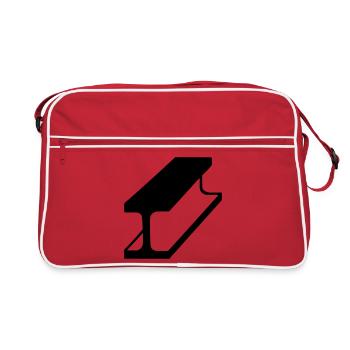 Emblème de poutre d’acier pour entreprise de construction en acier - Sac Retro - rouge/blanc - Devant