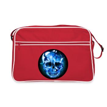 mystérieux crâne de verre en apparence de verre - Sac Retro - rouge/blanc - Devant