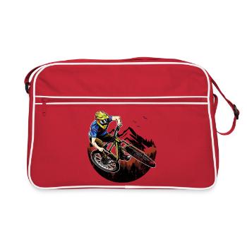 Peak Rider : action en VTT - Sac Retro - rouge/blanc - Devant