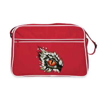 Œil magique d’un dragon dans le style tatouage - Sac Retro - rouge/blanc - Devant