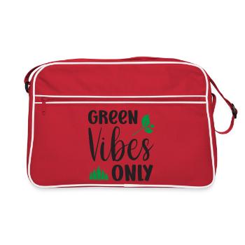 Green Vibes Only - Retro Bag - red/white - Front