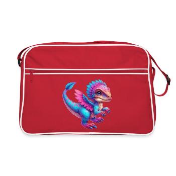 Dinosaur - Retro Bag - red/white - Front
