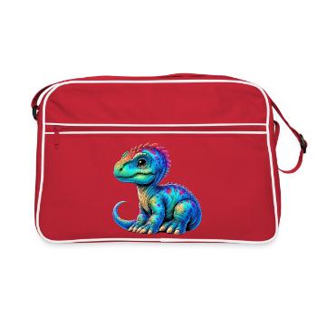 Dinosaur - Retro Bag - red/white - Front