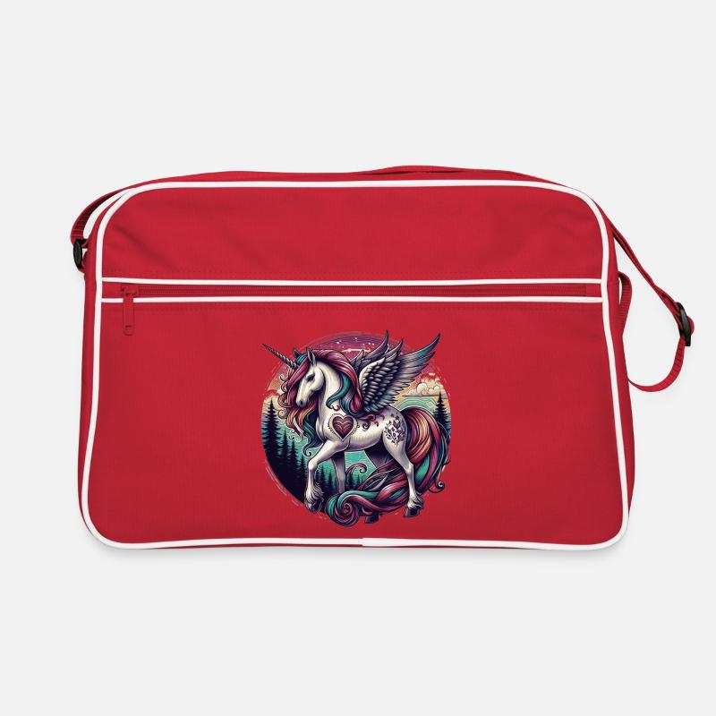 einhorn einhörner Retro Tasche