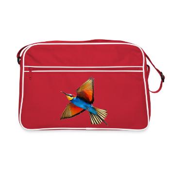 Bee-eater Bird - Retro Bag - red/white - Front