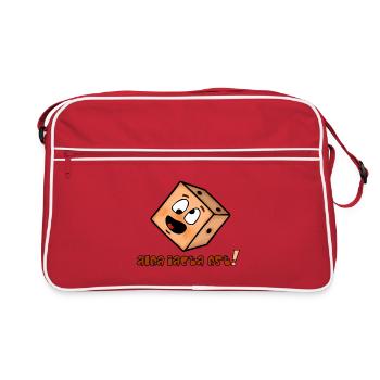 Les dés sont jetés - Émoticône amusante - Sac Retro - rouge/blanc - Devant