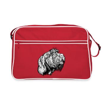 Pudelpointer joins in the conversation - Retro Bag - red/white - Front