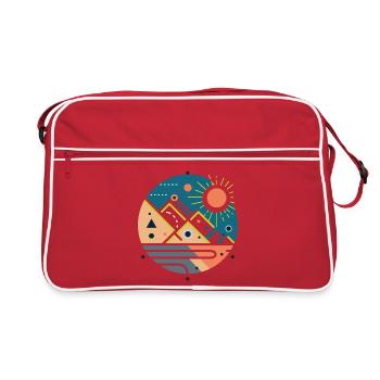 Montagnes - Sac Retro - rouge/blanc - Devant