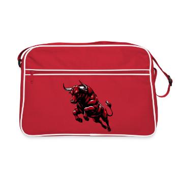 Stier - Retro Tasche - Rot/Weiß - Vorne