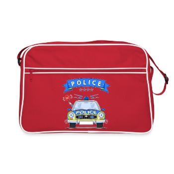 Police Police Car with Siren - Retro Bag - red/white - Front