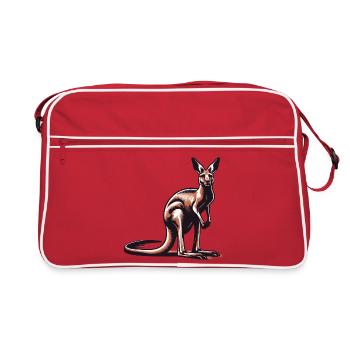Känguru - Retro Tasche - Rot/Weiß - Vorne