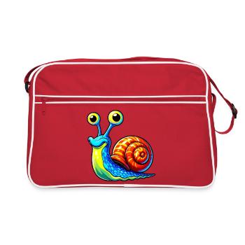 Escargot - Sac Retro - rouge/blanc - Devant