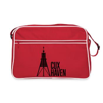 Cuxhaven Kugelbarke - Retro Tasche - Rot/Weiß - Vorne