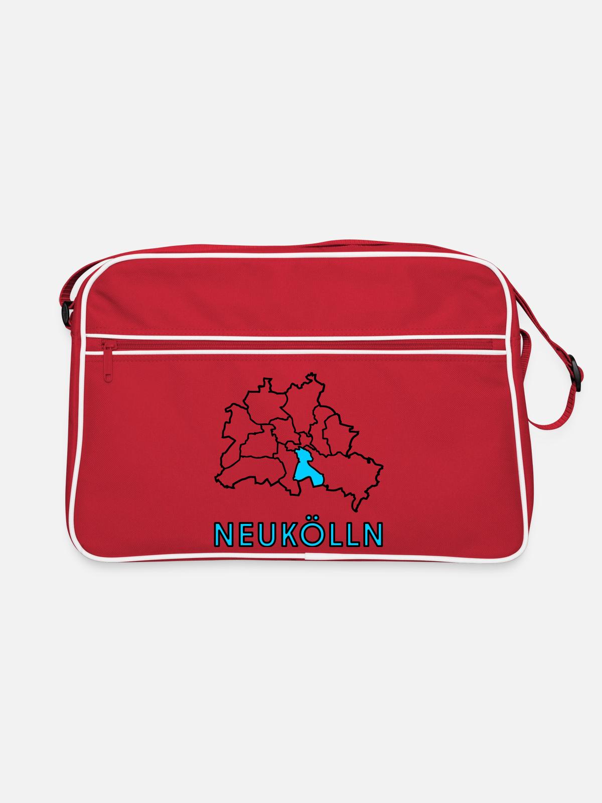 NEUKÖLLN, un quartier de Berlin - Sac Retro - rouge/blanc - Devant