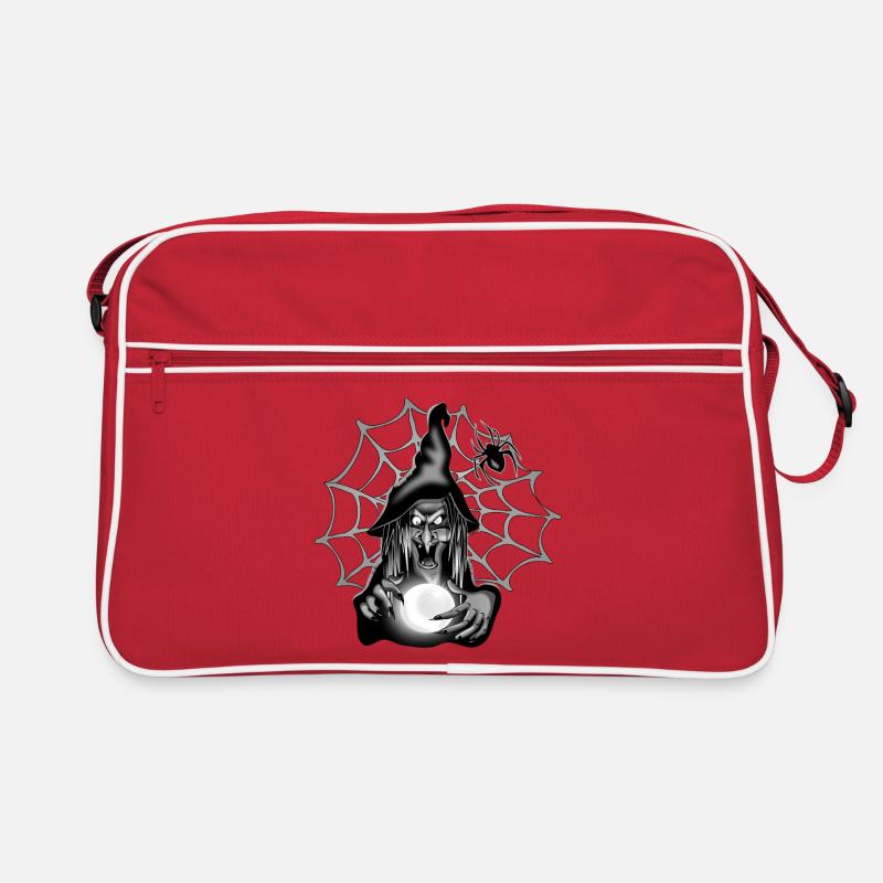 Witch with a Ball and a Cobweb Retro Bag