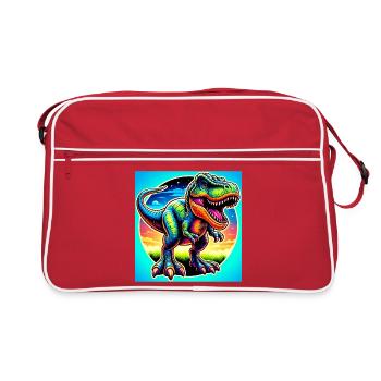 dinosaur - Retro Bag - red/white - Front