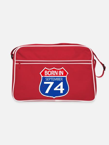 Born_in_September_74 - Sac Retro - rouge/blanc - Devant