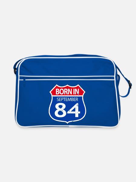 Born_in_September_84 - Sac Retro - bleu/blanc - Devant