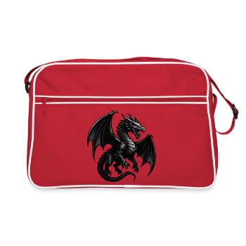 Dragon en pein vol  - Sac Retro - rouge/blanc - Devant