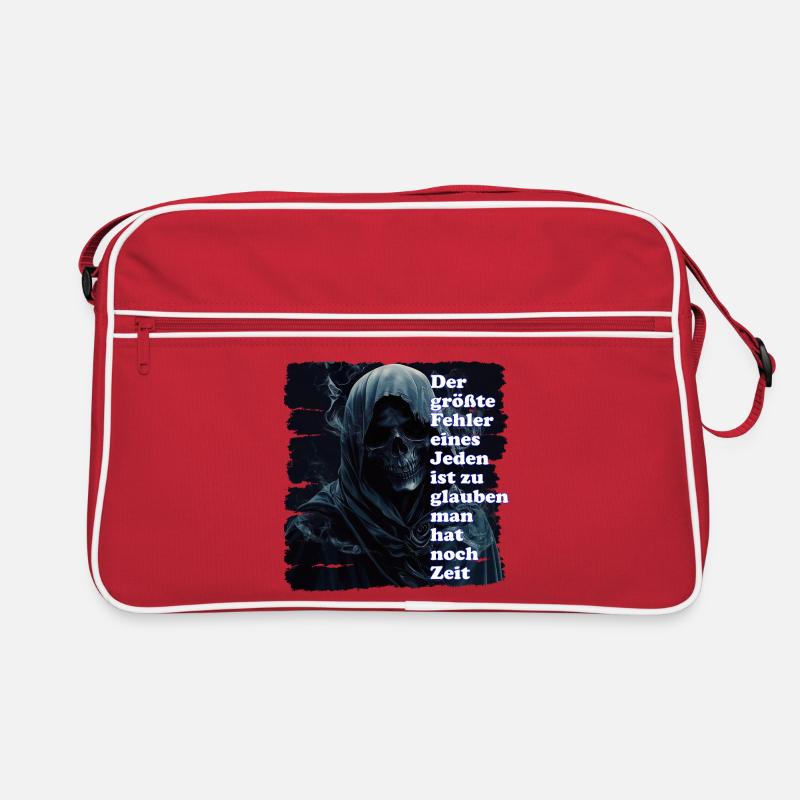 Mystical skull with quote Retro Bag