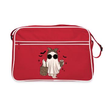 Trendy Halloween Ghost with Leo Accessories - Retro Bag - red/white - Front