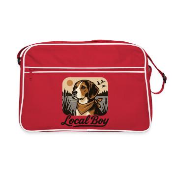 Local Boy - Beagle Hunting Dog Owner - Retro Bag - red/white - Front