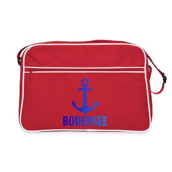 Bateau de vacances au lac de Constance - Sac Retro - rouge/blanc - Devant