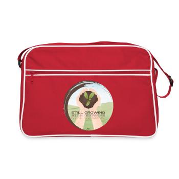 Still Growing – Wachsende Pflanze - Retro Tasche - Rot/Weiß - Vorne