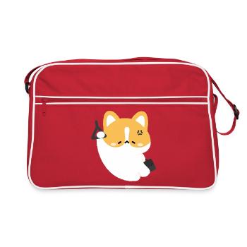 Trajet Corgi fatigué - Sac Retro - rouge/blanc - Devant
