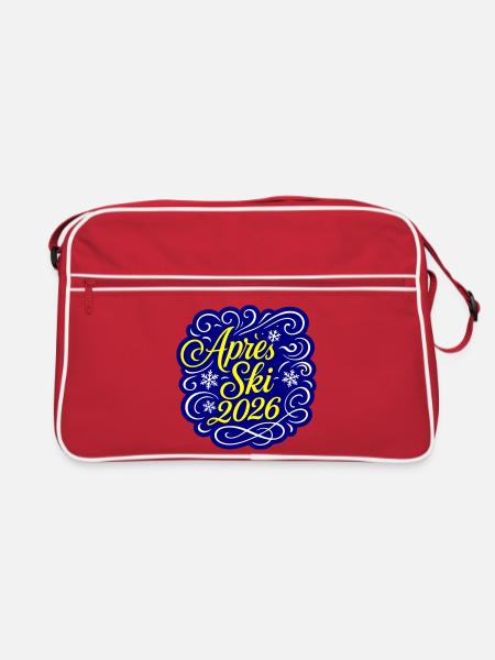 Apres Ski 2026 Party - Retro Tasche - Rot/Weiß - Vorne