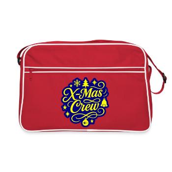 Xmas Crew Weihnachten - Retro Tasche - Rot/Weiß - Vorne