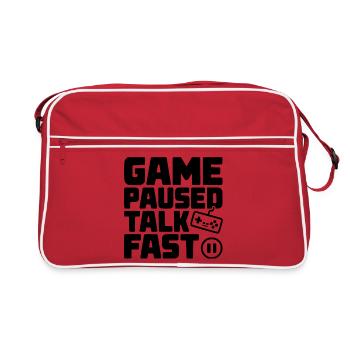 Le jeu a mis en pause Parler vite - Sac Retro - rouge/blanc - Devant