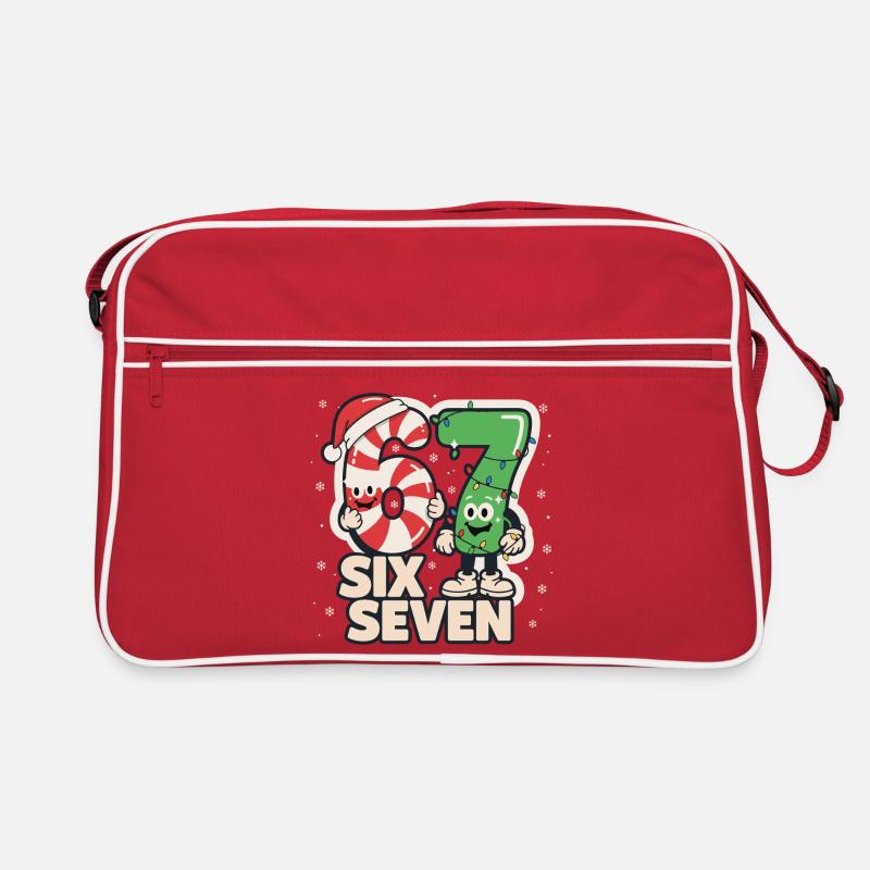 67 Meme Six Seven Weihnachten Geschenk Lustig Retro Tasche