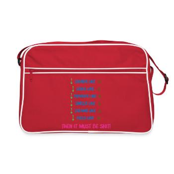 Multi-Sense Humor Saying - Retro Bag - red/white - Front