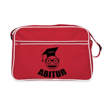 Nerd Student Abitur - Retro Bag - red/white - Front