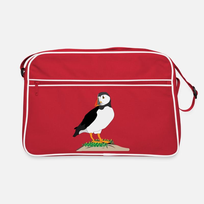 Puffin Print Retro Tasche