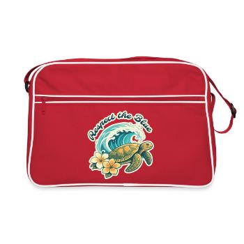 Sauver le Bleu – Sauver les océans - Sac Retro - rouge/blanc - Devant