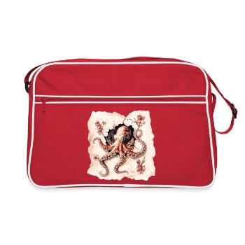 Octopus - Retro Bag - red/white - Front