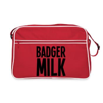 Badger milk only - Retro Bag - red/white - Front
