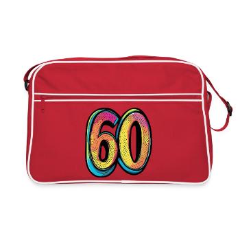 60 Nombre Coloré - Sac Retro - rouge/blanc - Devant