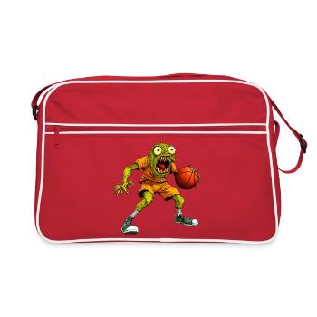 Joueur de basket-ball monstre - Sac Retro - rouge/blanc - Devant