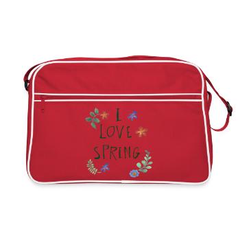 J’adore le printemps - Sac Retro - rouge/blanc - Devant