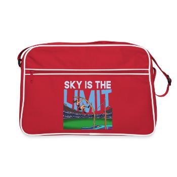 Sky is the Limit: Stabhochsprung - Retro Tasche - Rot/Weiß - Vorne