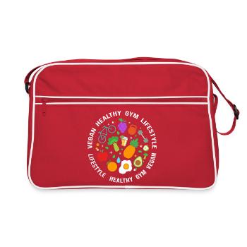 Ernährung Lebensmittel Nahrungsmittel - Retro Tasche - Rot/Weiß - Vorne