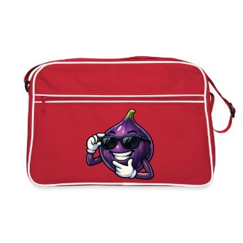 Dessin animé Fig Cool Fruit Summer Fruit - Sac Retro - rouge/blanc - Devant